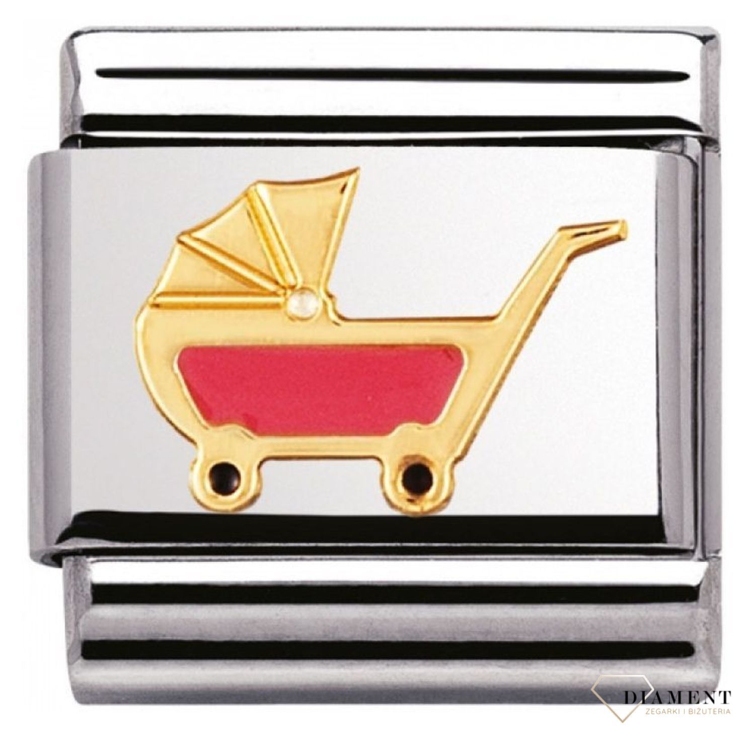 Nomination - Link 18K zawieszka złoto 'Wózek' 030208 49 biżuteria nomination nomination zawieszki nomination baza.jpg